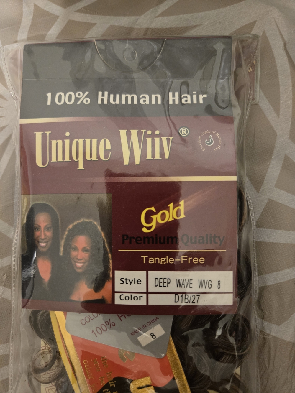 Gold Deep Wave Human Hair Weave - Color D1B/27 (Black/Brown)